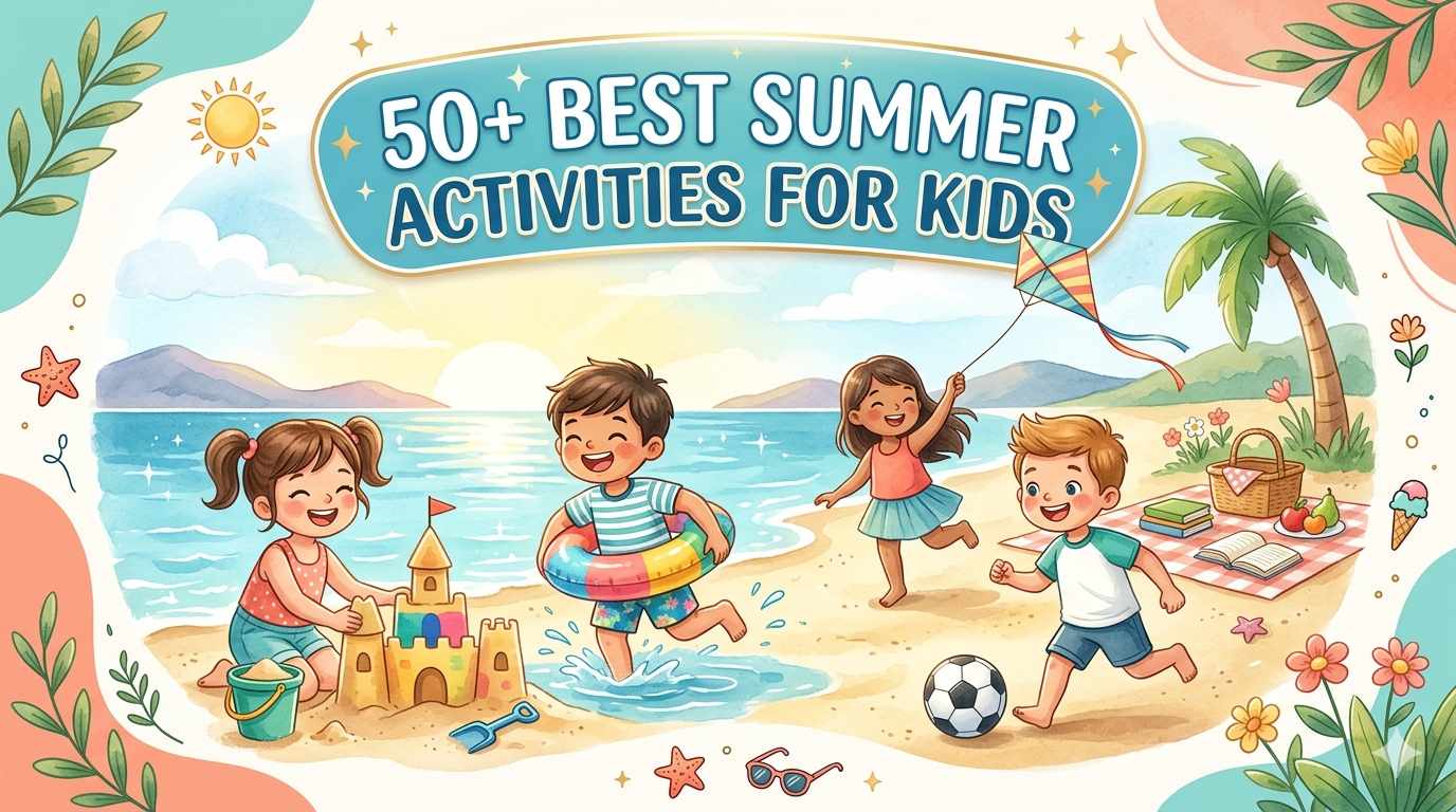 Children laughing while playing with water on a sunny summer afternoon